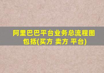 阿里巴巴平台业务总流程图包括(买方 卖方 平台)